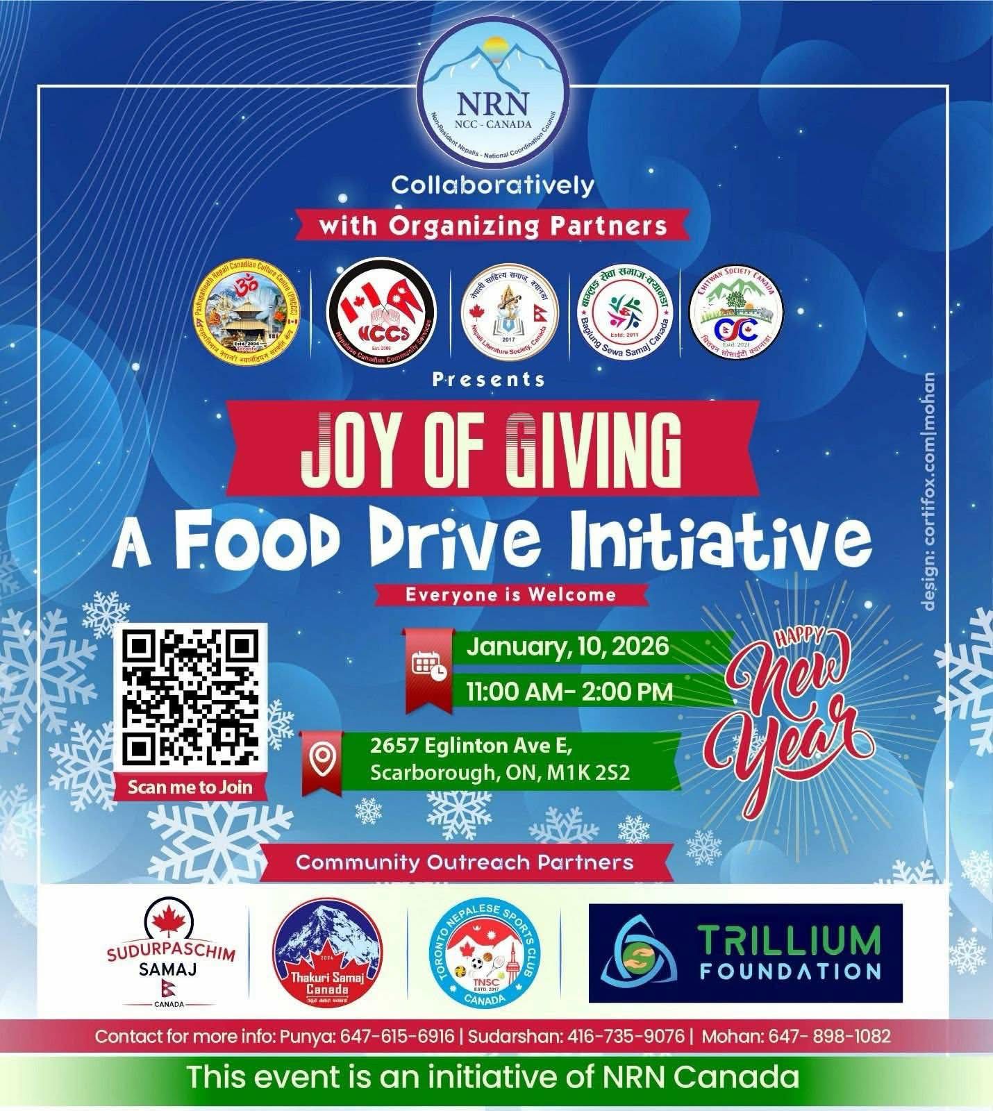 “Joy of Giving” Food Drive Initiative